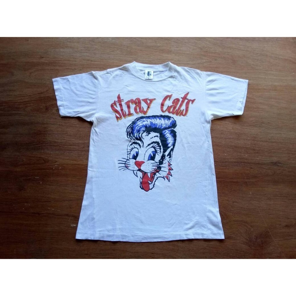 Vintage Stray Cat Band 80S Music Concert Shirt